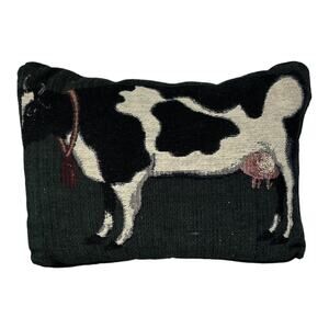 VTG Doorstop Pillow Holstein Milk Cow Country Farm Heavy
